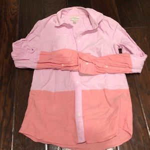 J. Crew Pink and Peach Button Down Shirt